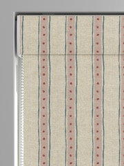 Emily Bond Pink/Blue Block Printed Stripe Made to Measure Roman Blind - Image 5 of 6