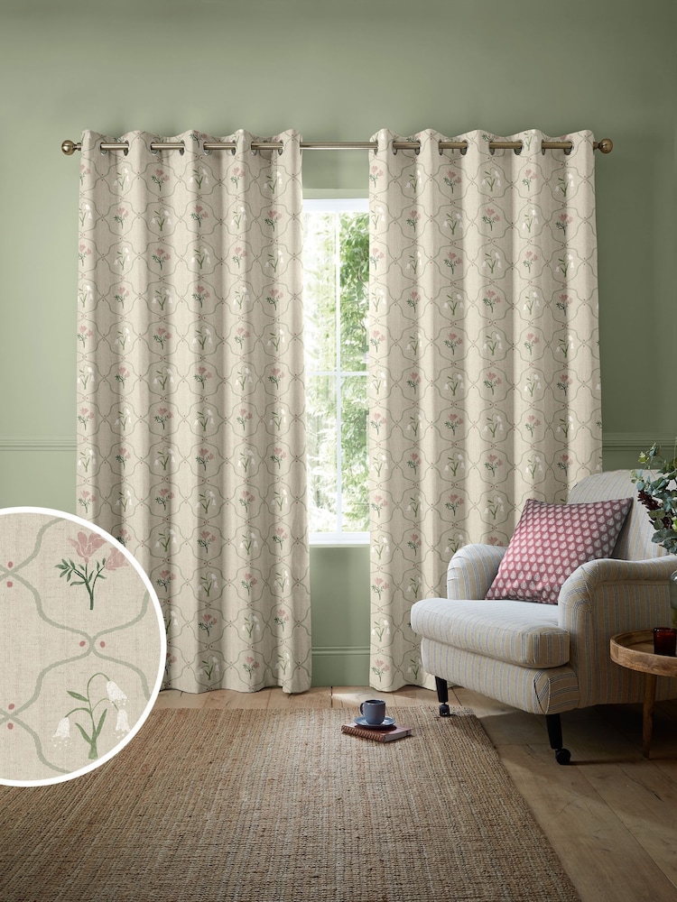 Emily Bond Rose Pink Margot Made to Measure Curtains - Image 1 of 9