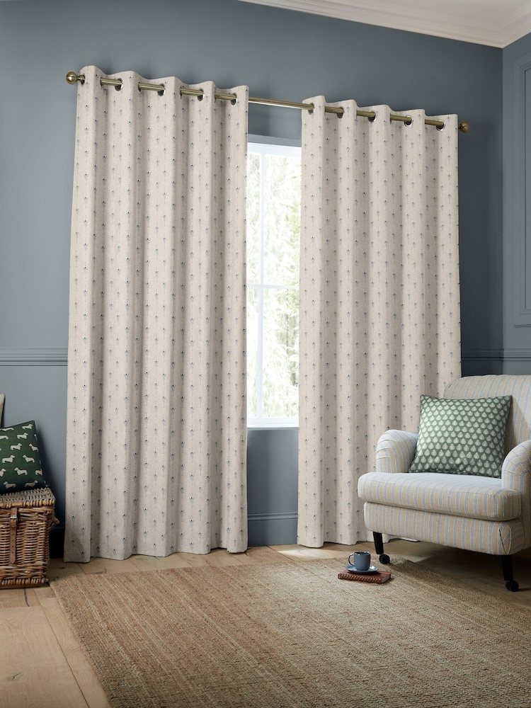 Emily Bond Fowey Blue Honor Made to Measure Curtains - Image 2 of 8