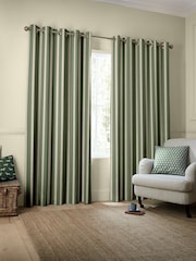 Emily Bond Fern Green Parasol Stripe Made to Measure Curtains - Image 2 of 8