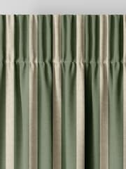Emily Bond Fern Green Parasol Stripe Made to Measure Curtains - Image 6 of 8