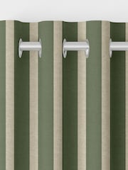 Emily Bond Fern Green Parasol Stripe Made to Measure Curtains - Image 7 of 8