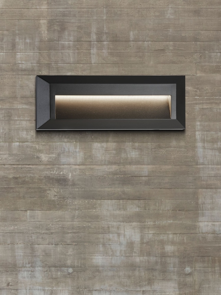 Searchlight Grey Horizon Outdoor Slim Rectangle Wall Light - Image 1 of 3 Searchlight Grey Horizon Outdoor Slim Rectangle Wall Light - Image 1 of 3