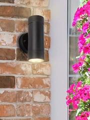 Searchlight Black Sierra Outdoor LED 2Lt Wall Light - Image 1 of 4