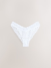 Black/White Tanga Ultimate Comfort Lace Knickers 7 Pack - Image 8 of 10