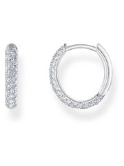 Thomas Sabo White Timeless Hoop Earrings - Image 1 of 2