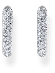 Thomas Sabo White Timeless Hoop Earrings - Image 2 of 2