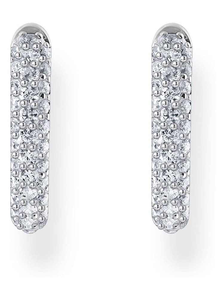 Thomas Sabo White Timeless Hoop Earrings - Image 2 of 2