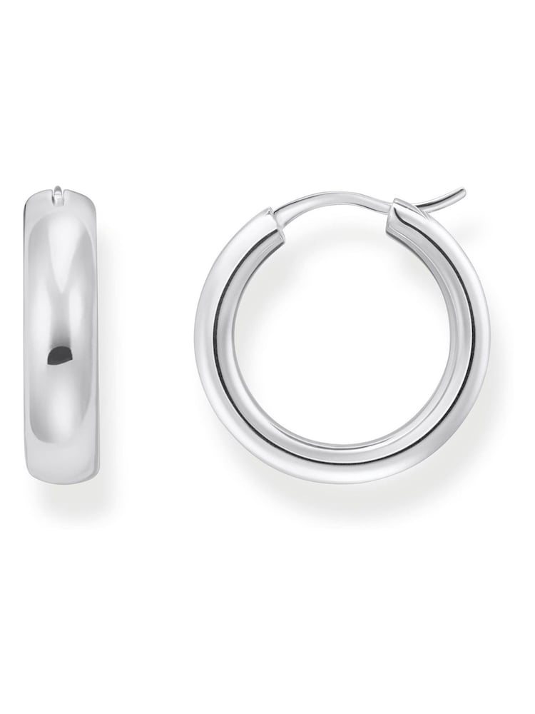 Thomas Sabo Silver Tone Creoles Chunky Earrings - Image 1 of 3