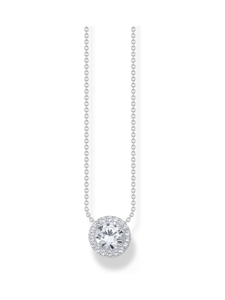 Thomas Sabo White Necklace With Halo Pendant - Image 1 of 2