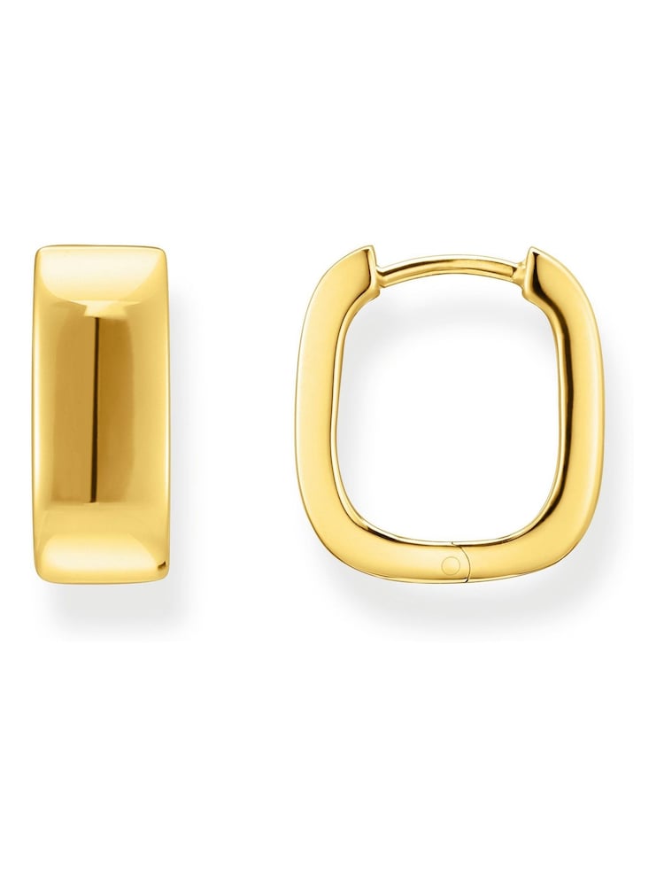 Thomas Sabo Gold Tone Square Hoop Earrings - Image 1 of 3