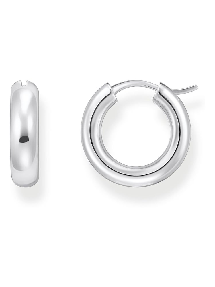 Thomas Sabo Silver Tone Creoles Chunky Earrings - Image 1 of 3