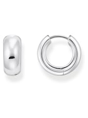 Thomas Sabo Silver Tone Creoles Chunky Mini Earrings - Image 2 of 3