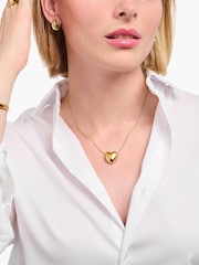 Thomas Sabo Gold Tone Timeless Shapes Necklace With Heart Pendant - Image 3 of 3
