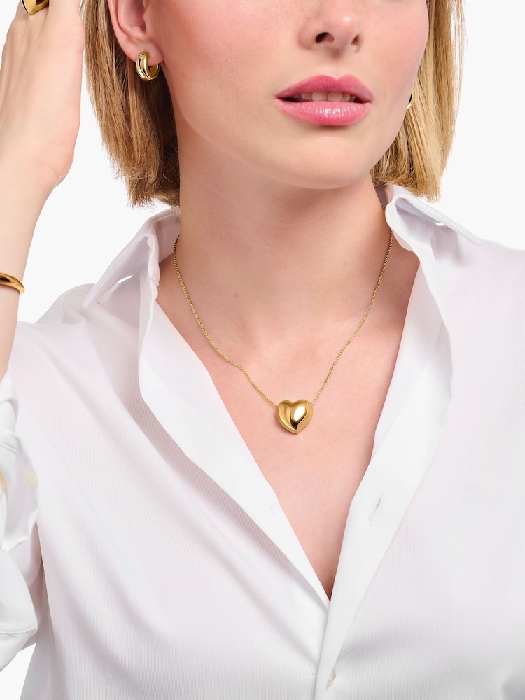 Thomas Sabo Gold Tone Timeless Shapes Necklace With Heart Pendant - Image 3 of 3