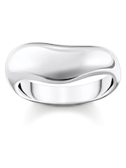 Thomas Sabo Silver Tone Timeless Shapes Curved Ring - Image 1 of 2