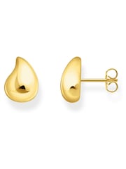 Thomas Sabo Gold Tone Timeless Shapes Small Drop Ear Studs Earrings - Image 1 of 3