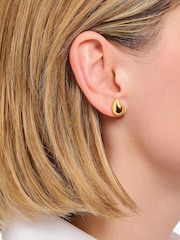 Thomas Sabo Gold Tone Timeless Shapes Small Drop Ear Studs Earrings - Image 3 of 3