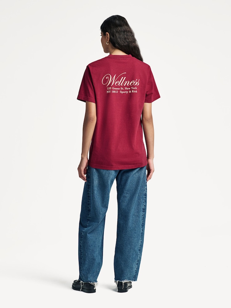 Sporty & Rich Red Soho T-Shirt - Image 2 of 7