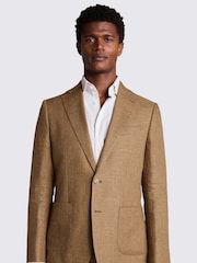 MOSS Yellow Tailored Fit Gold Linen Jacket - Image 1 of 5