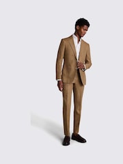 MOSS Yellow Tailored Fit Gold Linen Jacket - Image 3 of 5
