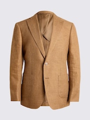 MOSS Yellow Tailored Fit Gold Linen Jacket - Image 5 of 5