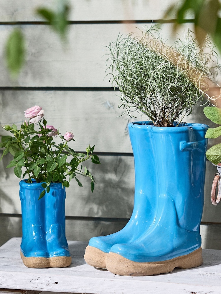 Dibor Blue Double Wellington Large Planter - Image 2 of 5