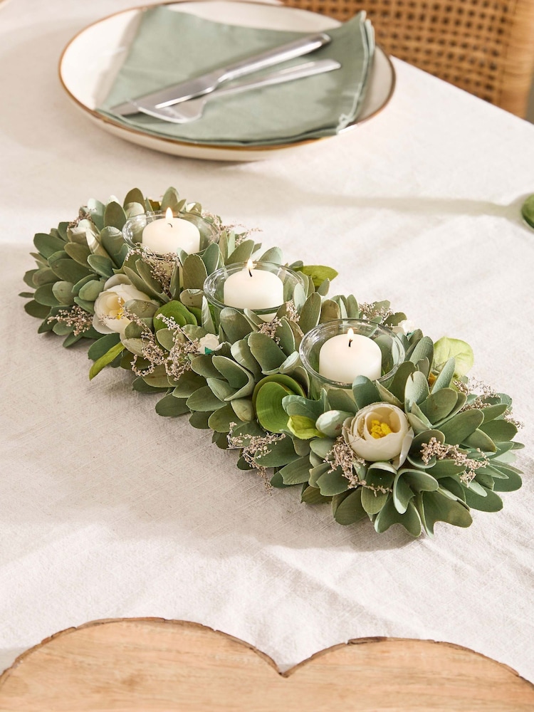 Dibor Stockbridge Floral Triple Candle Holder - Image 1 of 4