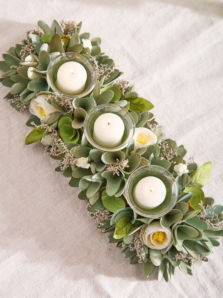 Dibor Stockbridge Floral Triple Candle Holder - Image 4 of 4