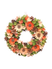 Dibor Orange Bloom Wreath 32cm - Image 2 of 5