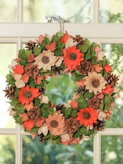 Dibor Orange Bloom Wreath 32cm - Image 5 of 5