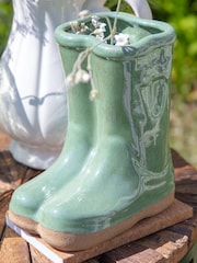 Dibor Green Calstock Double Wellington Small Planter - Image 1 of 5