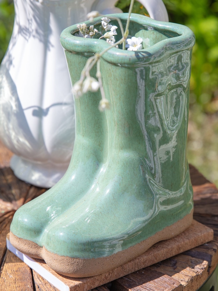 Dibor Green Calstock Double Wellington Small Planter - Image 1 of 5