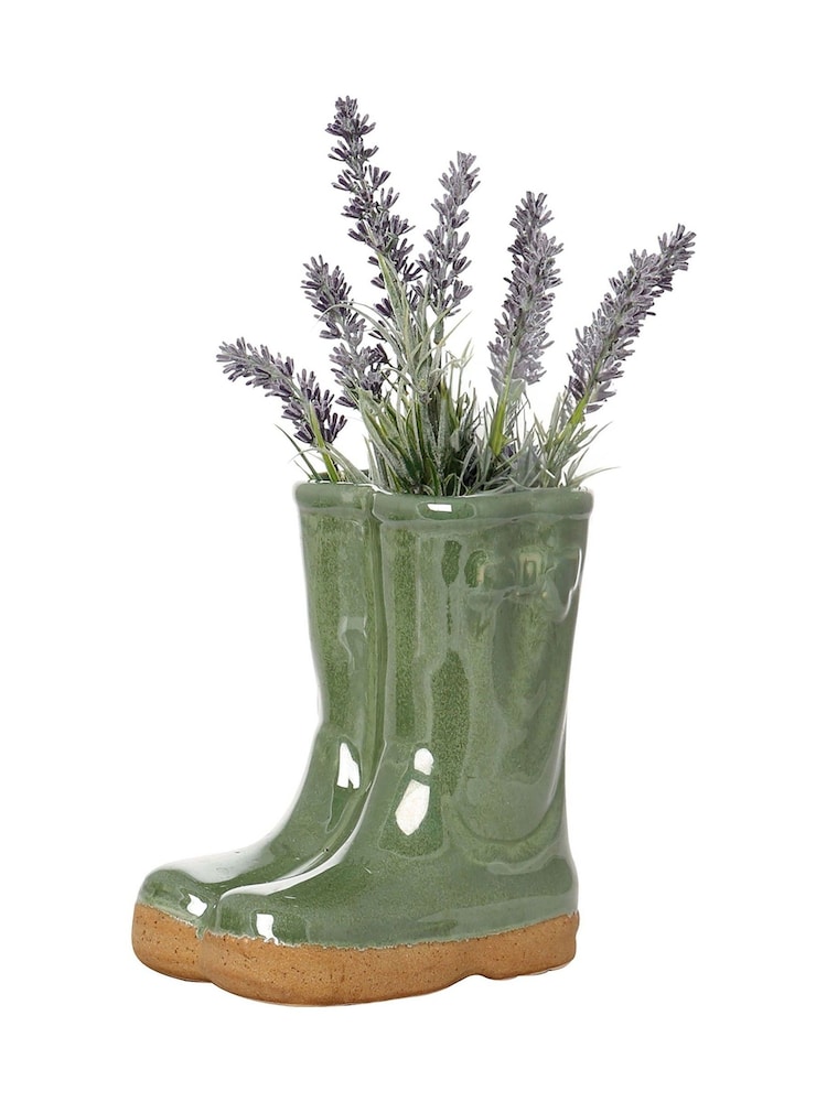 Dibor Green Calstock Double Wellington Small Planter - Image 2 of 5