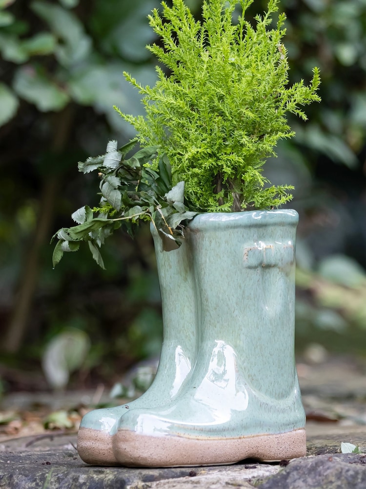 Dibor Green Calstock Double Wellington Small Planter - Image 5 of 5