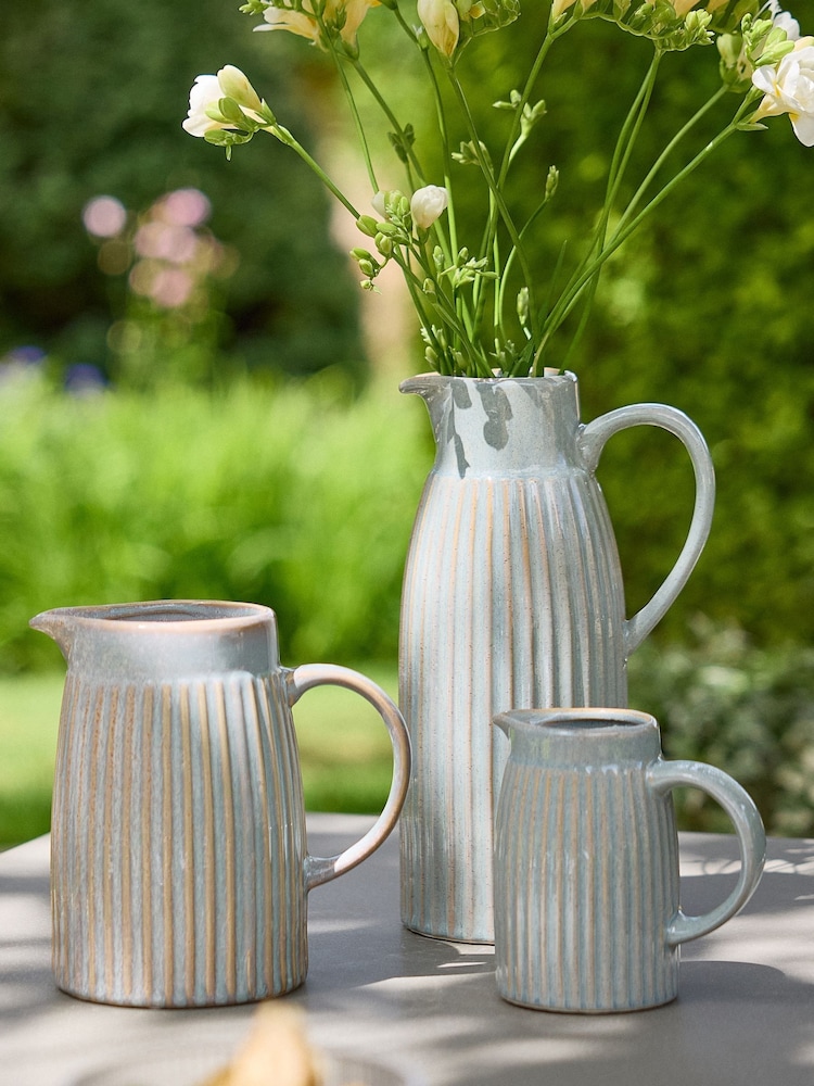 Dibor Blue Narbeth Traditional Rustic Tall Pitcher - Image 2 of 5