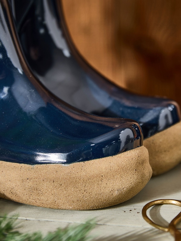 Dibor Blue Double Wellington Small Planter - Image 3 of 3 Dibor Blue Double Wellington Small Planter - Image 3 of 3