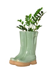 Dibor Green Large Wellington Boots Planter - Image 2 of 5