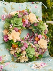 Dibor Green Alnwick Floral Wreath - Image 1 of 5