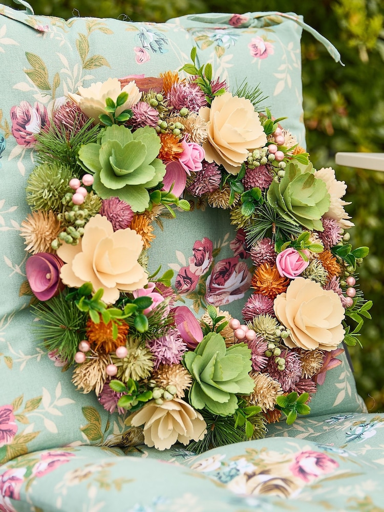 Dibor Green Alnwick Floral Wreath - Image 1 of 5