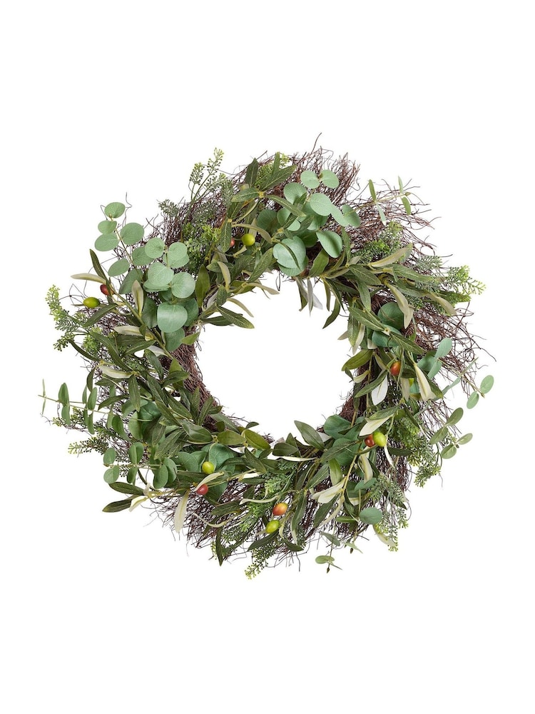 Dibor Green Spring Hedgerow Floral Wreath - Image 2 of 5