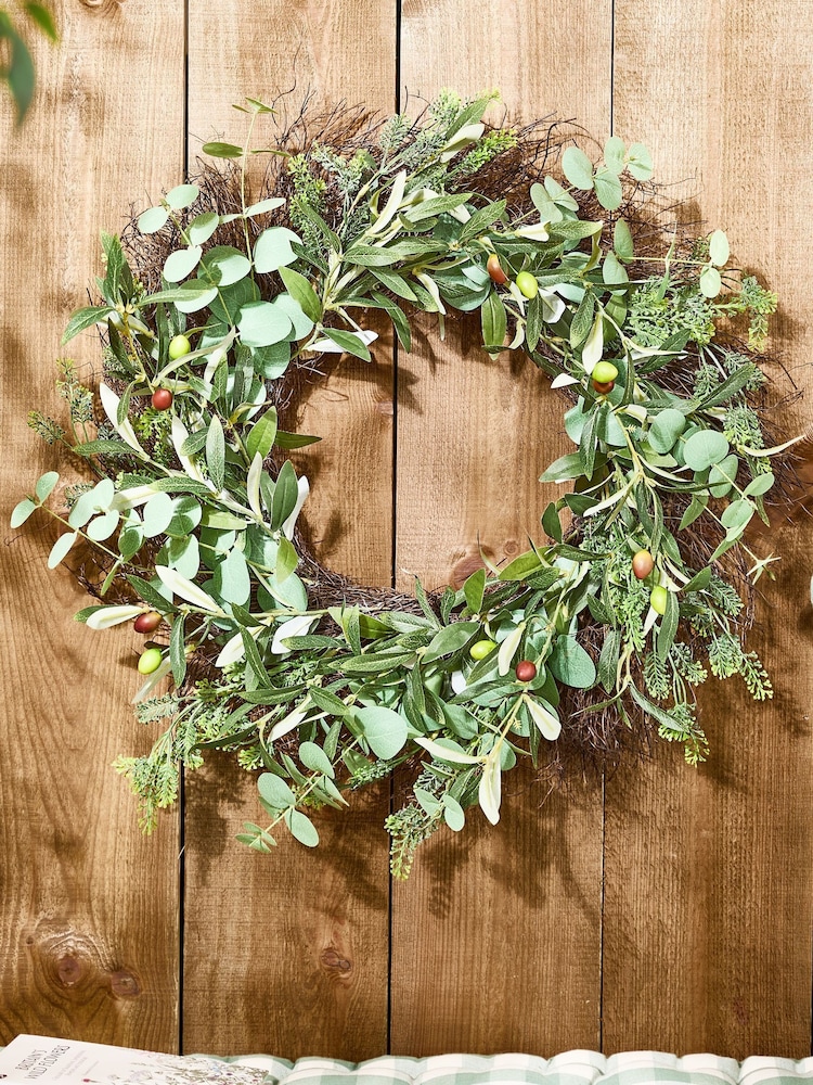 Dibor Green Spring Hedgerow Floral Wreath - Image 5 of 5