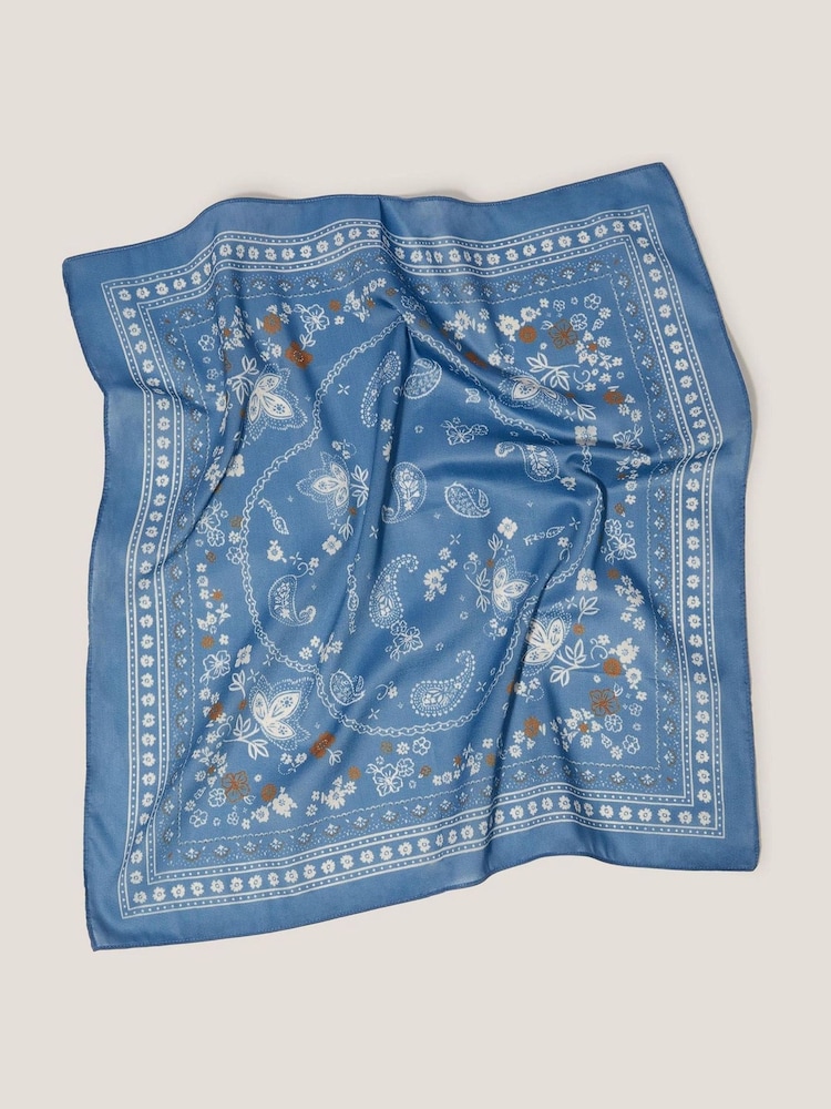 Monsoon Blue Mandy Tie Bandana Scarves - Image 1 of 2