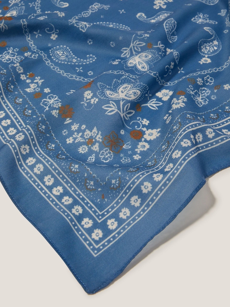 Monsoon Blue Mandy Tie Bandana Scarves - Image 2 of 2