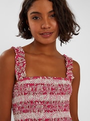 Accessorize Pink Paisley Print Tiered 100% Cotton Maxi Dress - Image 2 of 4