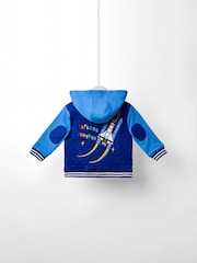 JoJo Maman Bébé Blue Appliqué Quilted Bomber Jacket - Image 3 of 7