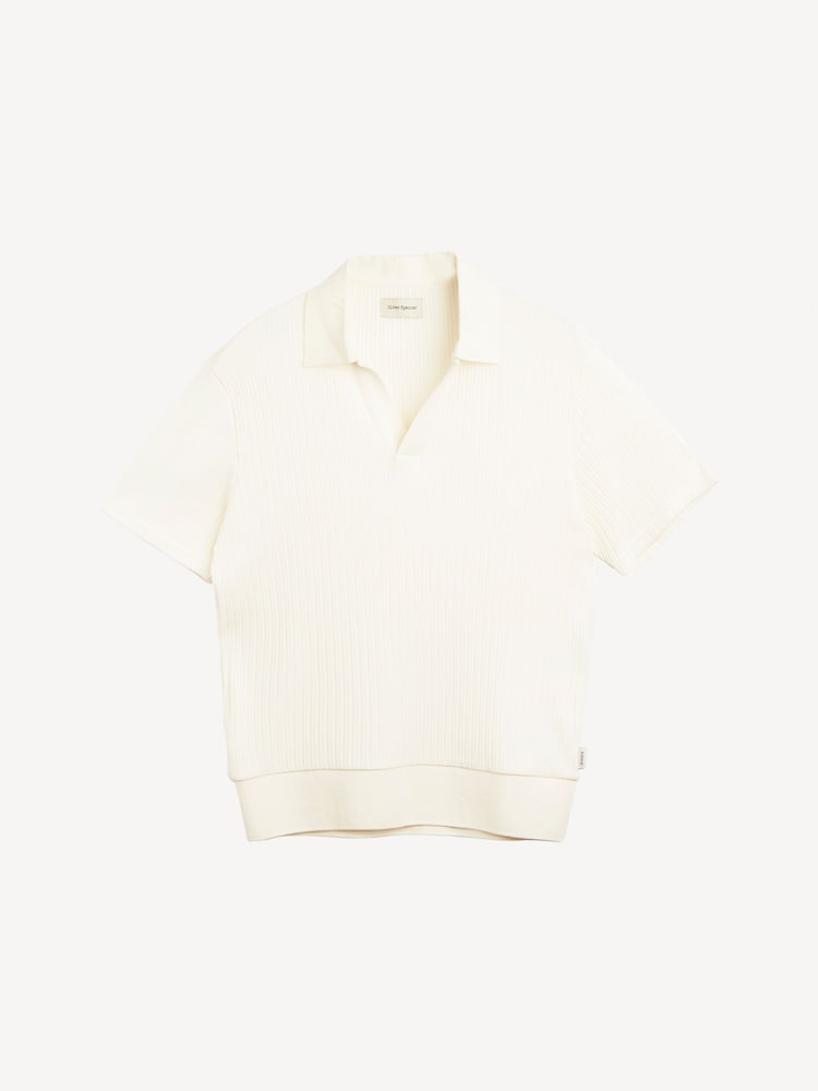 Oliver Spencer Cream Sherwin Westcott Polo Shirt - Image 1 of 5