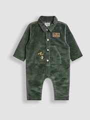 JoJo Maman Bébé Gruffalo Khaki Green Cord Romper - Image 1 of 5