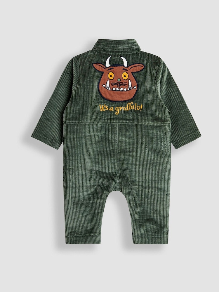 JoJo Maman Bébé Gruffalo Khaki Green Cord Romper - Image 2 of 5