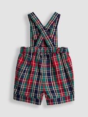 JoJo Maman Bébé Blue 2-Piece Tartan Dungarees & Body Set - Image 3 of 5